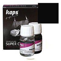 Краска для гладкой кожи + средство для подготовки к покраске Kaps Super Color + Preparer 25 ml 118 Black