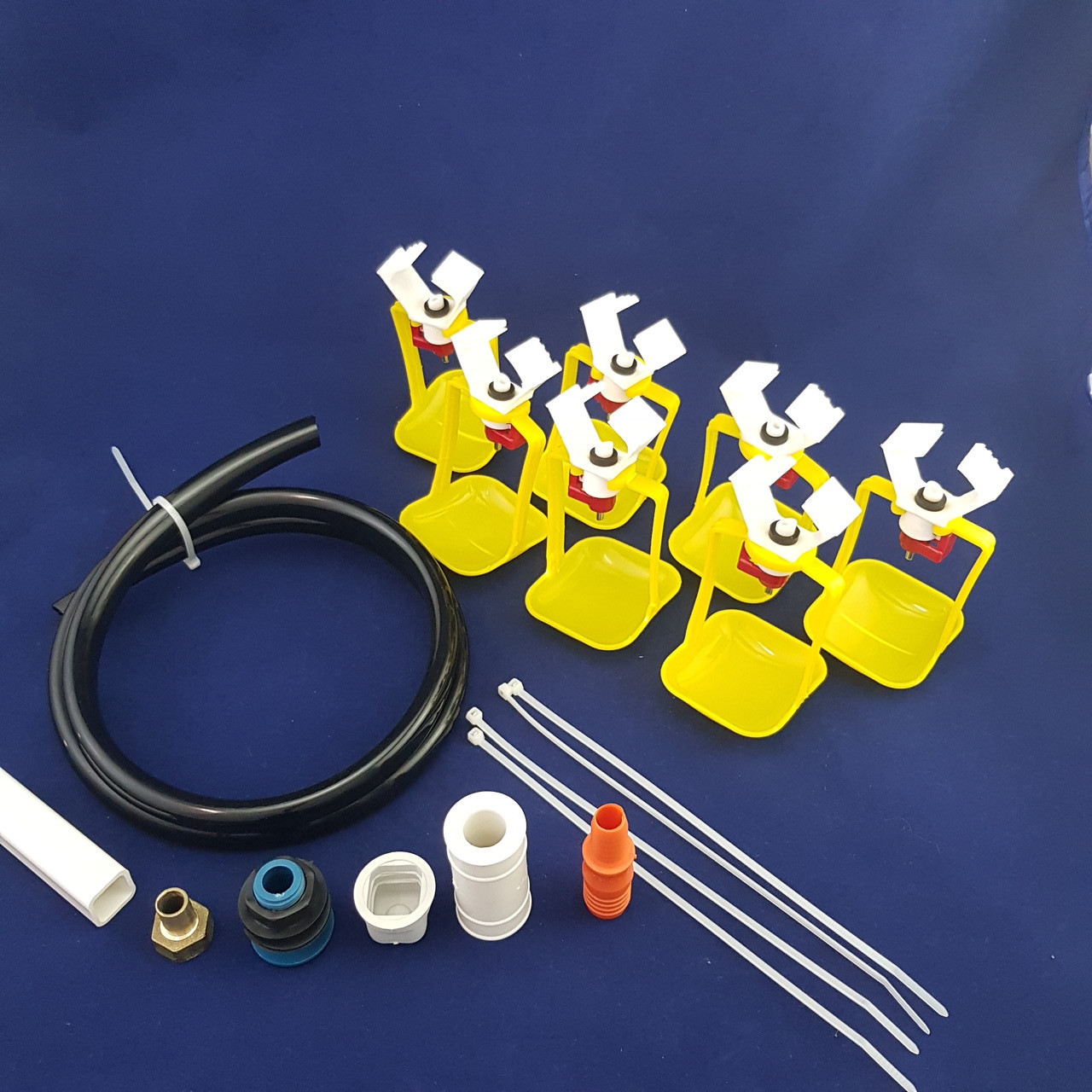 Комплект напувалок ніпельного Покращений "Птицепой 50" довжина 2м поїлки для курей, броилеров, перепелів,