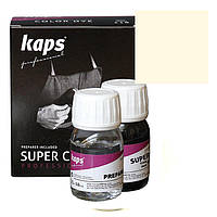 Краска для гладкой кожи + средство для подготовки к покраске Kaps Super Color + Preparer 25 ml 153 Off White