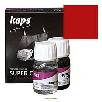 Краска для гладкой кожи + средство для подготовки к покраске Kaps Super Color + Preparer 25 ml 162 Light Red