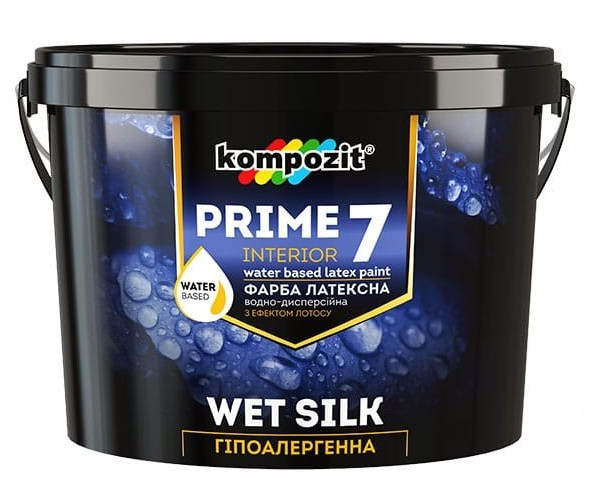 Інтер'єру єрна гіпоалергенна фарба Kompozit Prime 7, 9л