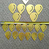 Дзеркальні наклейки акрилові "краплі дощу" колір золото , 20 штук набір, фото 2