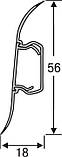 Плінтус-короб TIS 56х18 мм 2,5 м пробка темна, фото 2