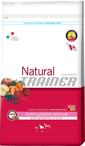 Сухий корм Trainer Natural корм для цуценят середніх порід із куркою й індичкою 3 КГ