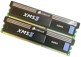 Пара оперативної пам'яті Corsair DDR3 8Gb (2x4Gb) 1333MHz PC3-10600U 2R8 CL9 (CMX16GX3M4A1333C9) Б/В