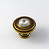 Ручка-кнопка з кристалом сучасна класика URB-25-26 античне золото, фото 6
