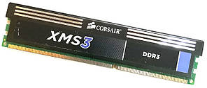 Ігрова оперативна пам'ять Corsair DDR3 4Gb 1333MHz PC3-10600U 2R8 CL9 (CMX16GX3M4A1333C9) Б/В