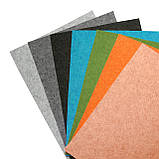 Фетр корейський жорсткий 2 мм ПРЕМІУМ, 20x27 см, СВІТЛО-СІРИЙ МЕЛАНЖ C-94, фото 3