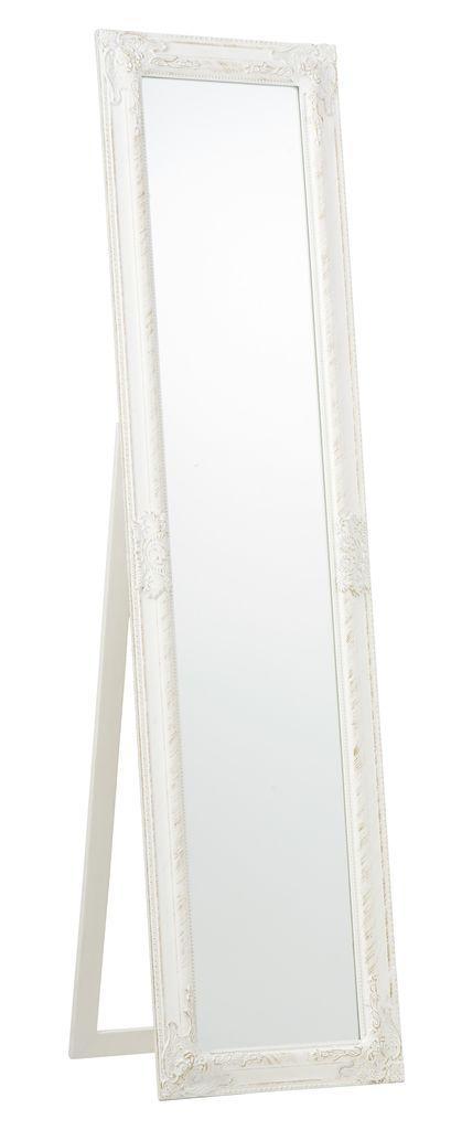 Підлогове велике дзеркало з ніжкою 160 см біле, smile