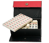 Маджонг Mahjong Мини с номерами. В коробке ПВХ, Тайлы 2,2*1,5*1,2 см., коробка 16*10*5 см.