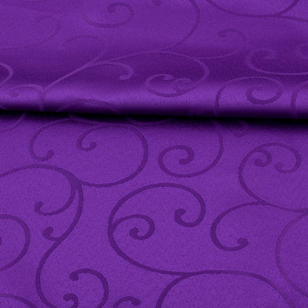 Жакард скатерковий завитки фіолетовий, ш.320