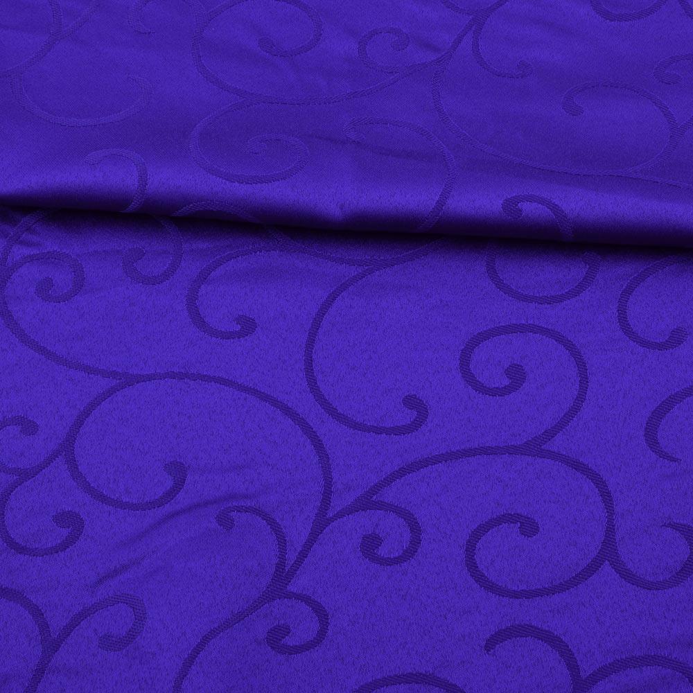 Жакард скатерковий завитки синій ультра, ш.320