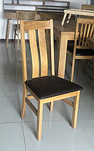 Стілець для дому дерев'яний зі спинкою з м'яким сидінням і оббивкою Твін Зліт/Зальцбург, фото 3