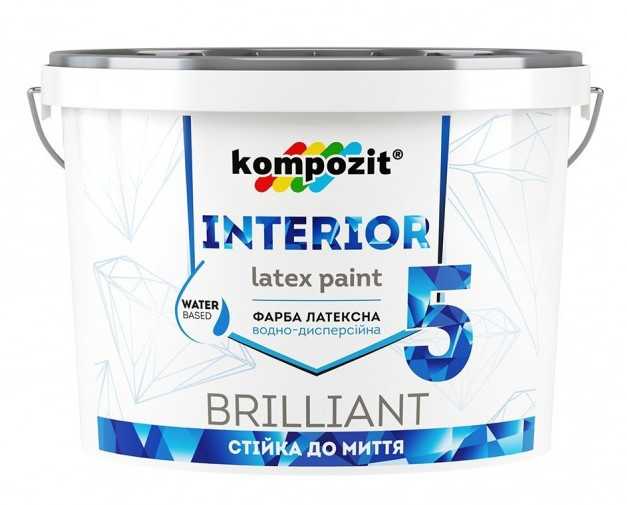 Інтер'єрна фарба для стін і стелі INTERIOR 5, 7 кг.