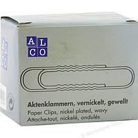 Скрепки металлические хромированные 77 мм ( 100шт) ALCO