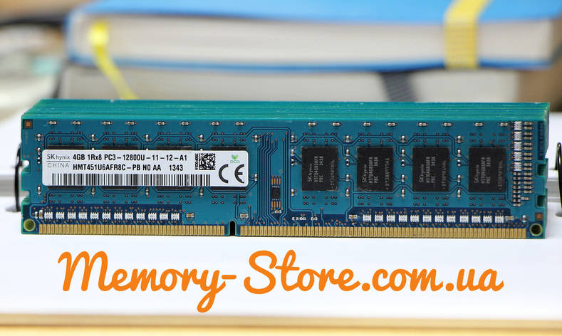 Оперативна пам'ять для ПК Hynix DDR3 4Gb 1Rx8 PC3-12800 1600MHz, Intel та AMD, б/в, фото 1