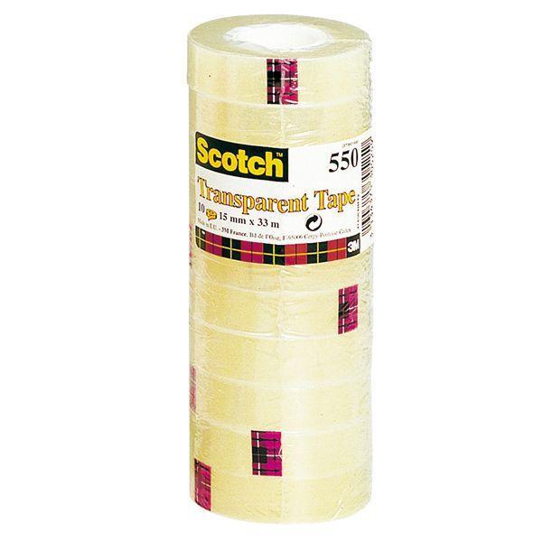 3М Scotch 550 прозора клейка стрічка 15 мм х 33м