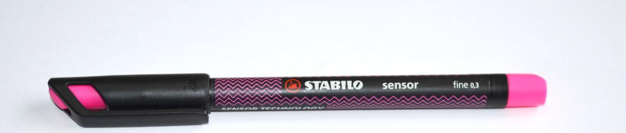 Капілярна ручка рожева 0.3 мм STABILO Sensor, фото 1
