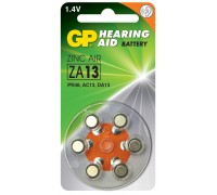 Батарейка для слухових апаратів GP ZA13-D6, PR48, DA13X, 1.45V