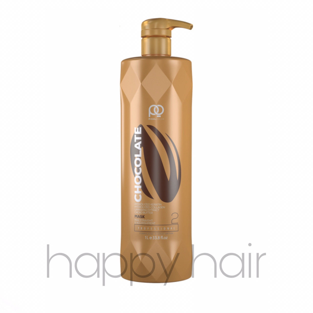Кератин для волосся Paul Oscar Chocolate Max Straight (крок 2) 1000 г
