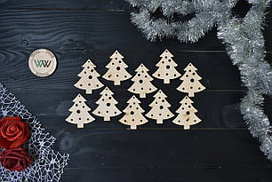 Ялинка з фанери, новорічний декор, ялинкові іграшки, ЕКО іграшки на ялинку, ялинкові прикраси з дерева