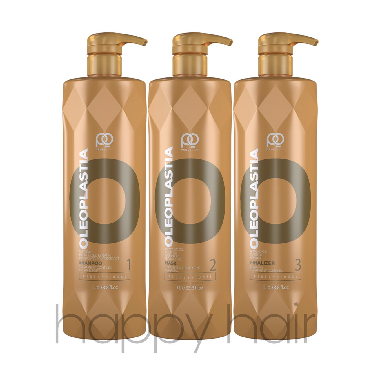 Paul Oscar OleoPlastia Набір для кератинового випрямлення 3х1000 мл
