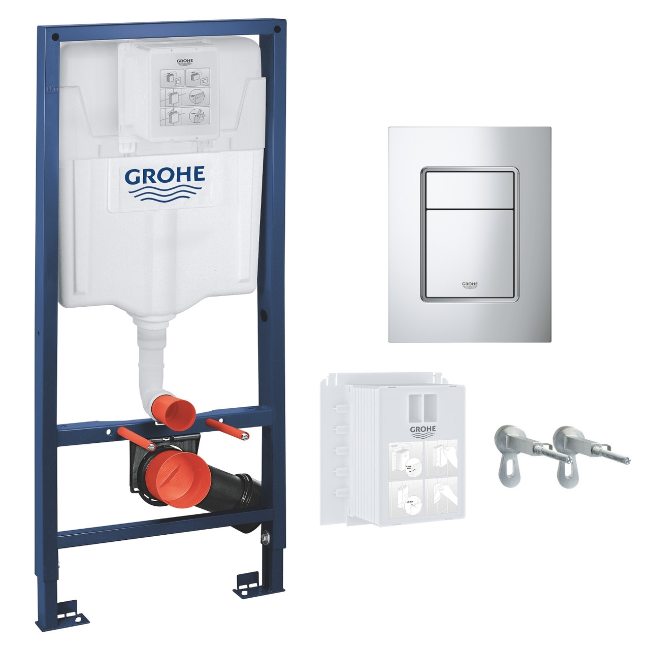 Інсталяція для унітазу GROHE RAPID SL 39501000 з кнопкою хром 82512, фото 1