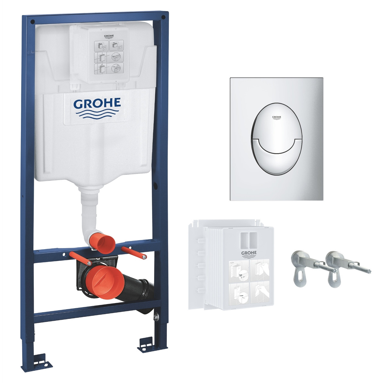 Інсталяція для унітазу GROHE RAPID SL 39503000 з кнопкою хром 82513