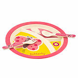 Набір дитячої бамбуковій посуду Stenson MH-2771-2 метелик, 5 предметів, фото 3