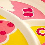 Набір дитячої бамбуковій посуду Stenson MH-2771-2 метелик, 5 предметів, фото 6