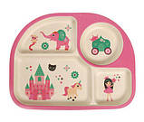 Набір дитячого бамбукового посуду Stenson MH-2773-5 замок принцеси, 5 предметів, фото 3