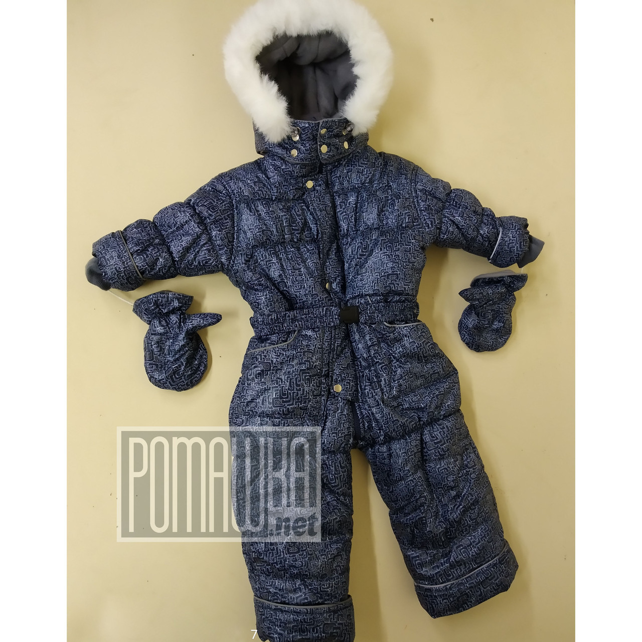 Зимний термо 98 2-3 года (86) сдельный цельный слитный детский комбинезон человечек для мальчика зима 4467 СН - фото 1 - id-p1055865116