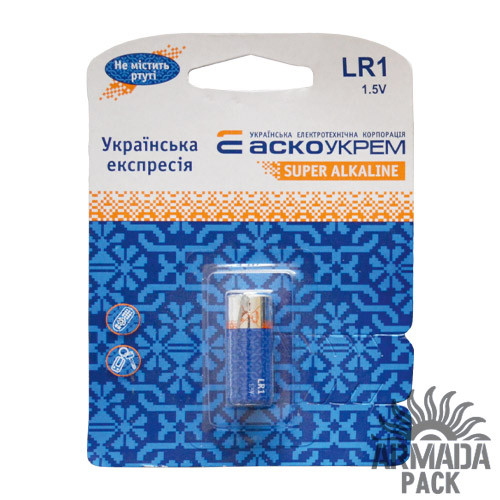 Батарейка Аско Укрем Super Alkaline LR1 (1 шт.), фото 1
