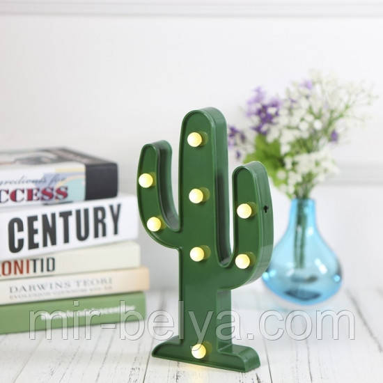 Світильник 3D Кактус, фото 1