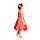 Дитячий маскарадний костюм Стиляги для дівчинки червоний, фото 4