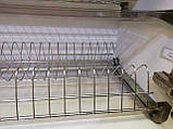 Сушка для посуду фасад 700мм Т3 GIFF Нержавіюча сталь (2 полиці, 2 піддона, 4 кріплення), фото 3
