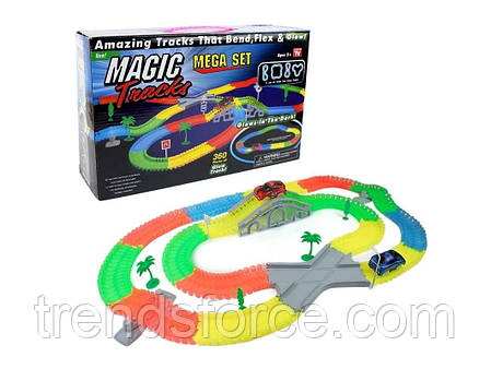 Дитяча іграшкова світна дорога Magic Tracks Меджик Трек 360 деталей 130114, фото 1