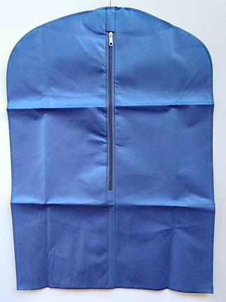 Чехол синий 50*70 см для хранения и упаковки одежды на молнии детский флизелиновый  синего цвета, фото 2