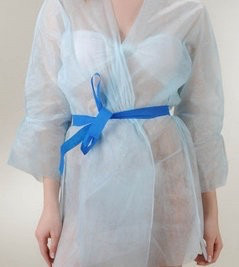 Халат кимоно Mini с поясом одноразовый для процедур Doily (1шт.) Цвета - фото 3 - id-p1040519953