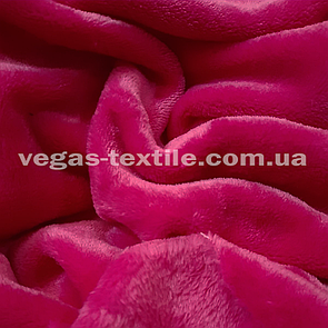 Тканина Махра Велсофт двостороння полірована Малиновий ширина 1.8 м