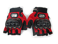 Мотоперчатки Pro-Biker без пальцев красные, размер L (MCS-04)