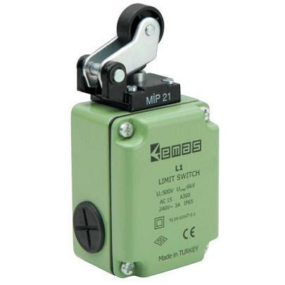 Вимикач кінцевий з металевої консолі і пластиковим роликом d=20mm (1НО+1НЗ), фото 1