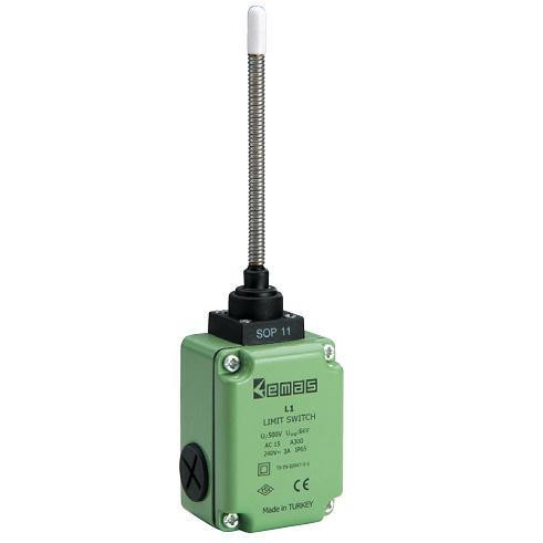 Вимикач кінцевий із пружиною з пластиковим наконечником (1НО+1НЗ), фото 1