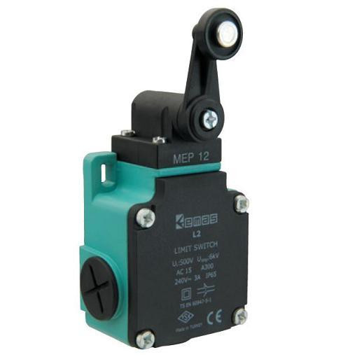 Вимикач кінцевий з металевої консолі і металевим роликом d=20mm (1НО+1НЗ), фото 1