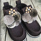 Хутряний бубон(помпон) з кролика Ніжно-рожевий 6-8 см, фото 4