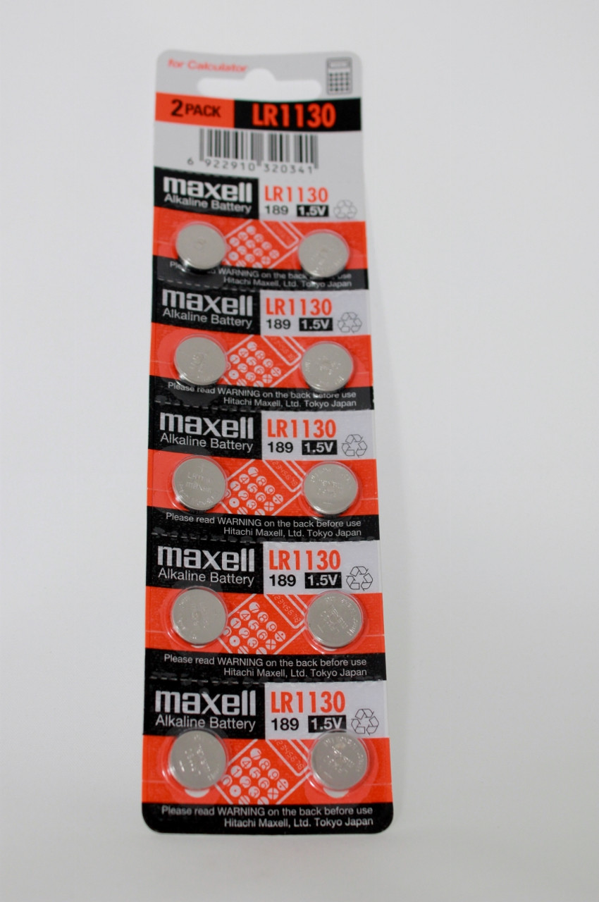 Батарейка для годинників Maxell LR1130 (189) 1.55V 47mAh - марганцево-лужна, 1 шт.