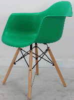 Дизайнерское кресло Leon зеленый 47, деревянные буковые ножки DAW armchair Charles Eames, в стиле лофт