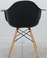 Крісло Leon чорне 04 на букових ніжках Eames, в стилі лофт, фото 4