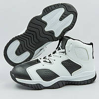 Кроссовки баскетбольные детские Jordan размер 31-35 BLACK/WHITE черный-белый