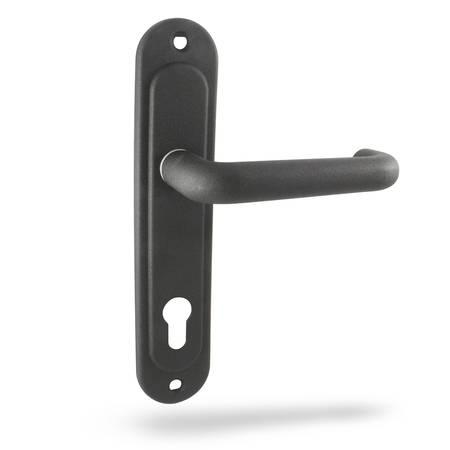 Ручки дверні на планці Аріко 85мм Чорна труба 120, фото 1